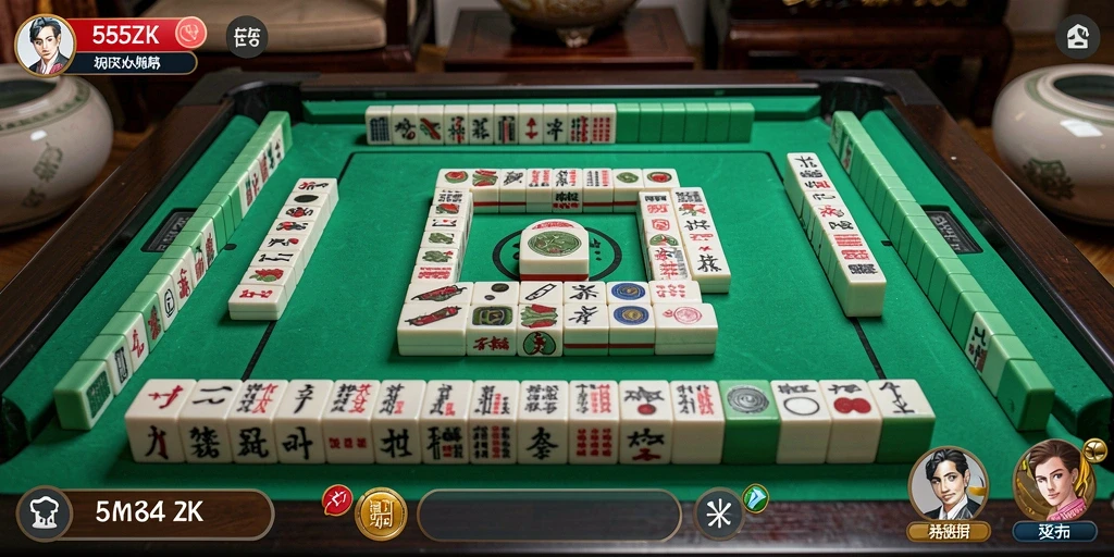 Tampilan gameplay Mahjong yang menarik dan seru dari 555ZK.