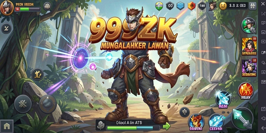 Tampilan gameplay mendalam dari 999ZK dengan berbagai strategi.