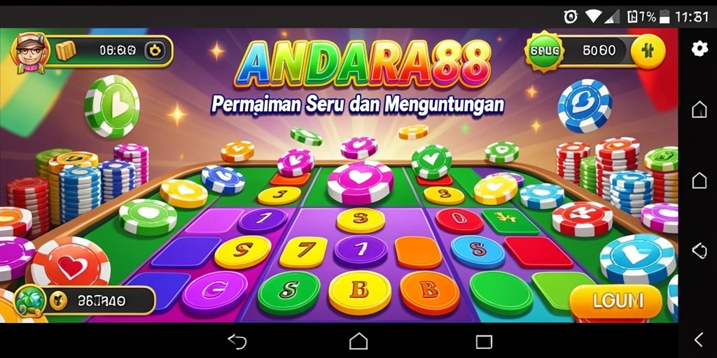 Screenshot gameplay ANDARA88 yang menampilkan keseruan permainan Bingo.