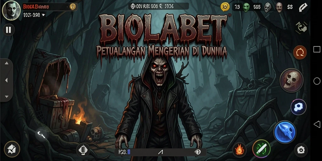 Tampilan gameplay <strong>BIOLABET</strong> yang menegangkan memukau dengan efek suara yang mencekam.