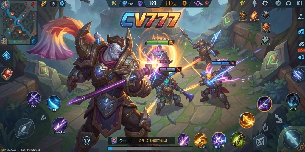 Tangkapan layar gameplay seru dari CV777 yang menampilkan pertempuran tim.