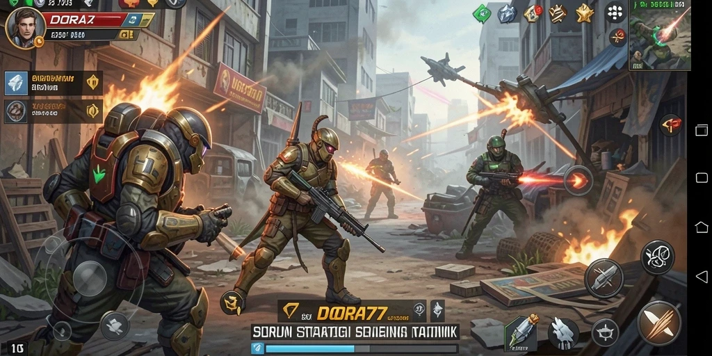 Tampilan gameplay DORA77 menunjukkan taktik dan strategi yang seru