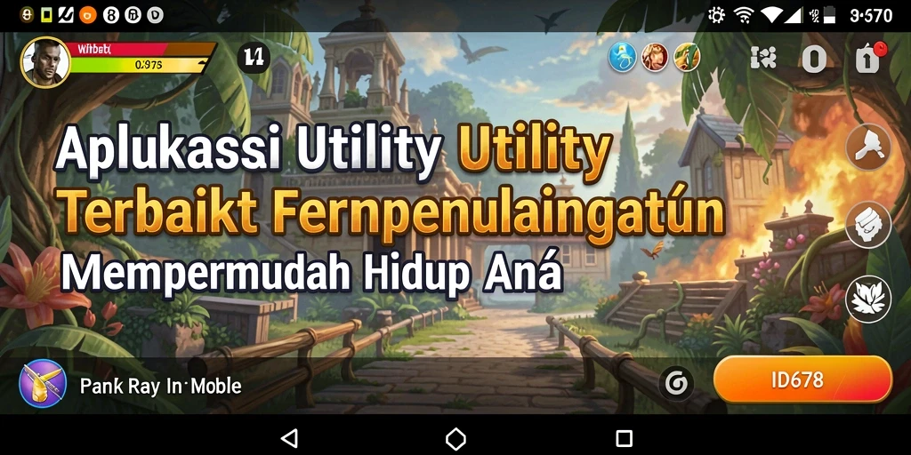 Tampilan aplikasi ID678 dengan fitur Utility yang menarik dan fungsional.