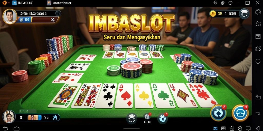 Screenshot gameplay seru dari IMBASLOT saat bermain Gaple.