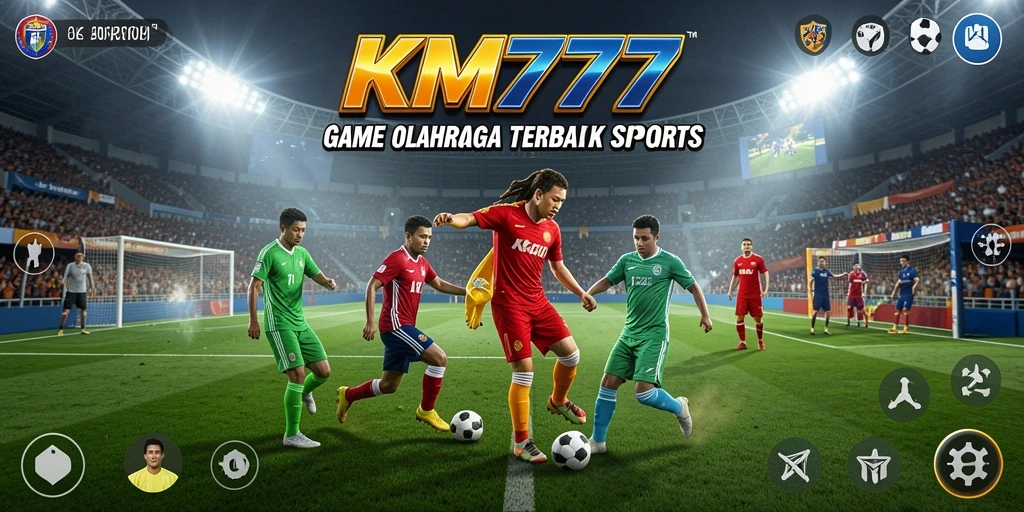 Tampilan gameplay KM777 yang seru dan penuh aksi olahraga.
