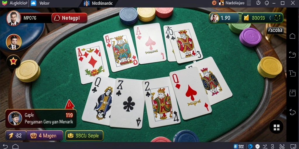 Tampilan gameplay Gaple yang seru dan interaktif.