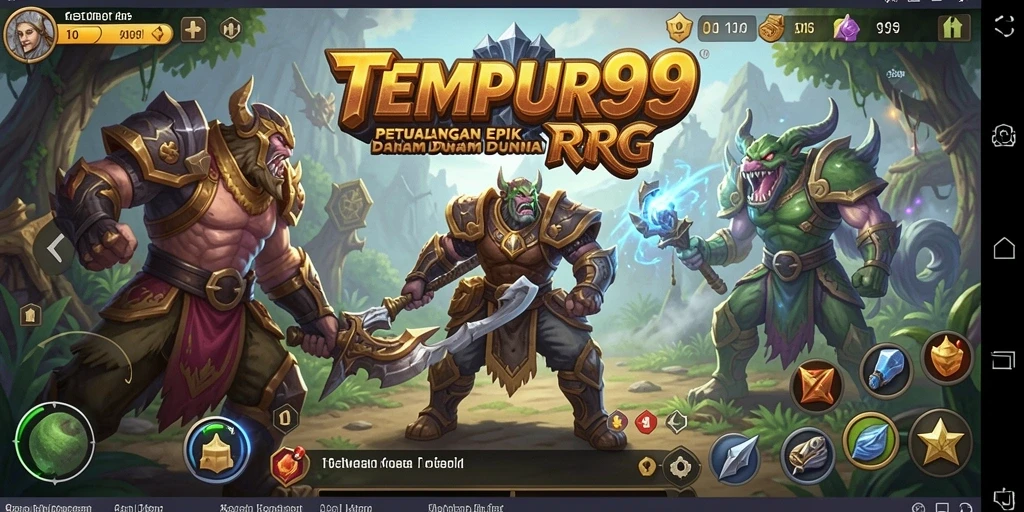 Tampilan gameplay seru dan pertarungan epik dalam TEMPUR99.