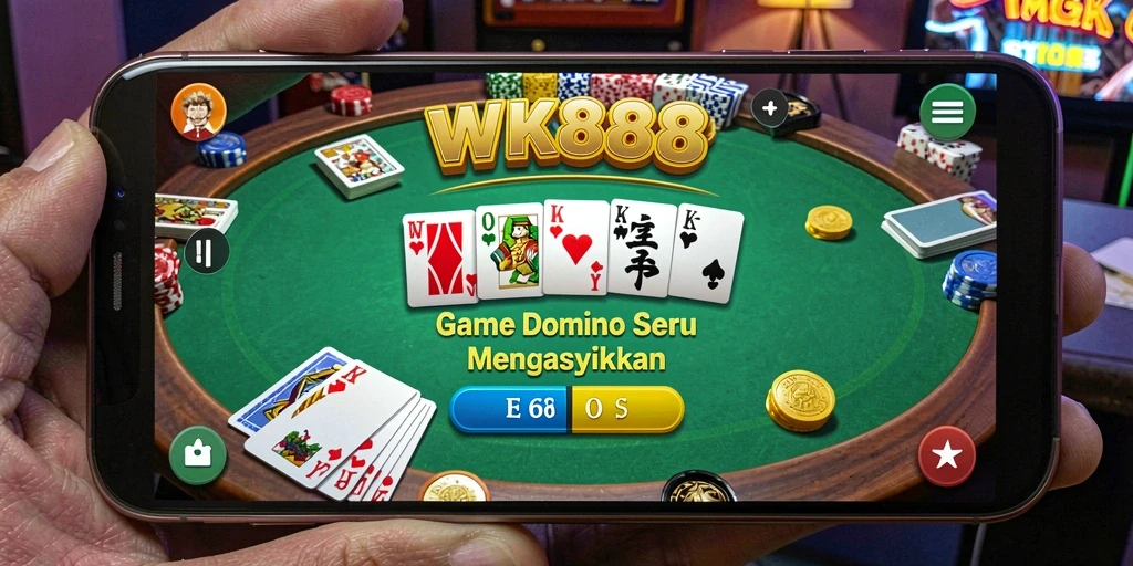 Tampilan gameplay domino yang seru dan menantang di WK888.