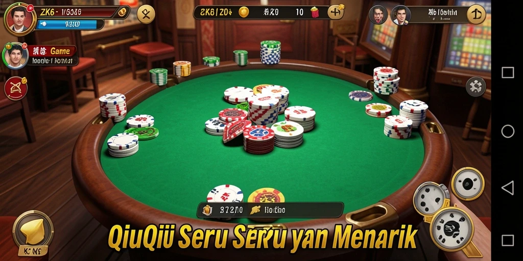 Tampilan gameplay QiuQiu yang menarik di ZK6.